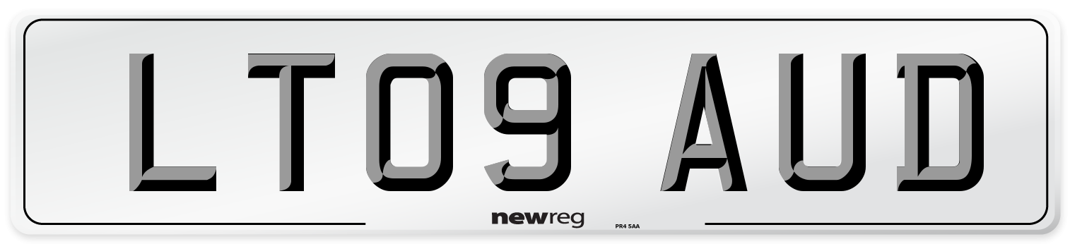 LT09 AUD Number Plate from New Reg